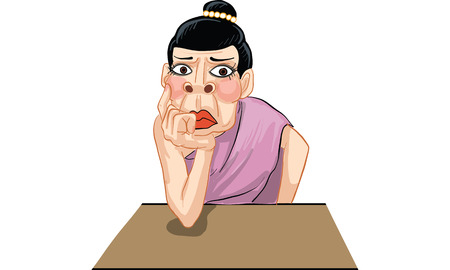 woman action cartoon,vectorのイラスト素材