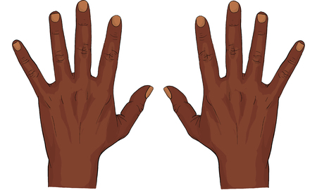 hand action  hand palmのイラスト素材