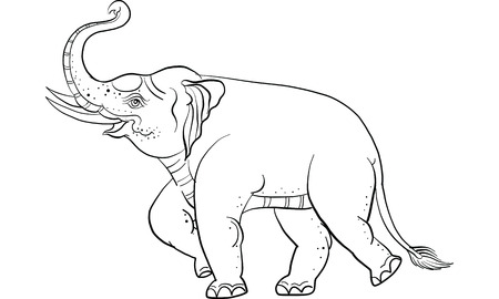 Thai traditional tattoo, Thai traditional painting in temple vectorのイラスト素材