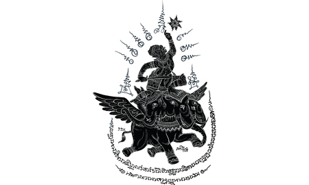 Thai traditional tattoo design templateのイラスト素材