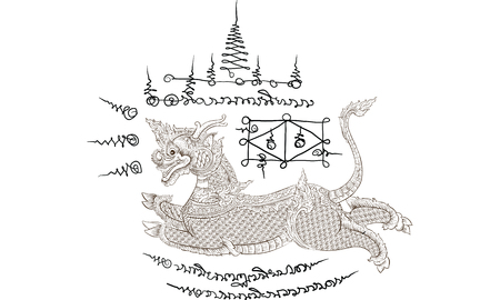 Thai tradition painting,Thai tattoo, vectorのイラスト素材