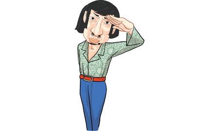 man action cartoon, vectorのイラスト素材