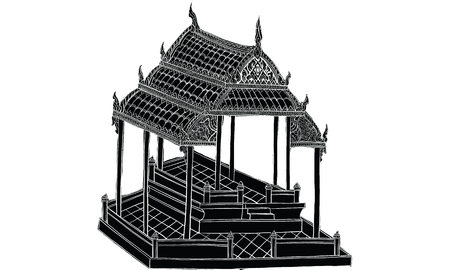 Thai traditional tattoo, Thai traditional painting in temple, vectorのイラスト素材