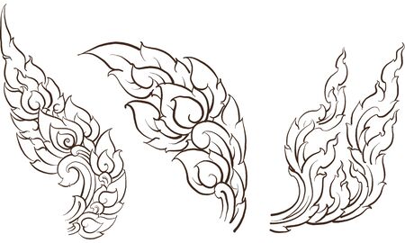 Thai tradition wallpaper, decorate, vectorのイラスト素材