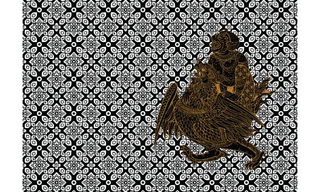 Thai tradition wallpaper, decorate, vectorのイラスト素材