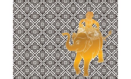 Thai tradition wallpaper, decorate, vectorのイラスト素材