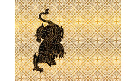Thai pattern background vectorのイラスト素材