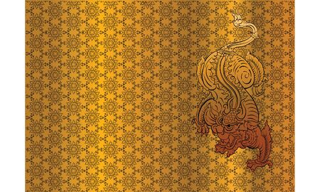 Thai tradition wallpaper, decorate, vectorのイラスト素材