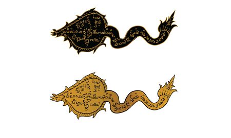 animal in Thai traditional tattoo, Thai traditional painting in temple, vectorのイラスト素材