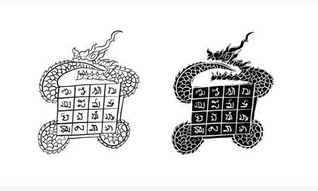 Animal in Thai traditional tattoo, Thai traditional painting in temple, vectorのイラスト素材