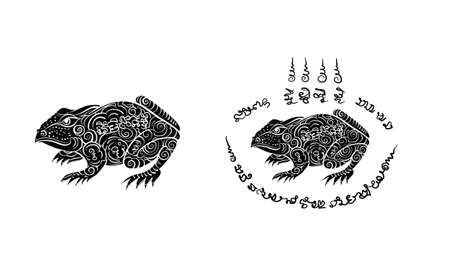 fog in Thai tradition style,Thai tattoo, vectorのイラスト素材