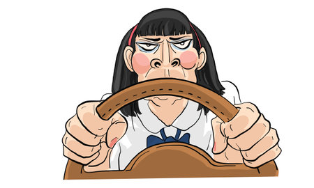 woman action drawing, doodle drawing vectorのイラスト素材
