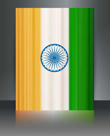 Indian flag brochure tricolor reflection vector designのイラスト素材