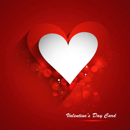 Beautiful Valentine's Day card celebration red colorful background vectorのイラスト素材