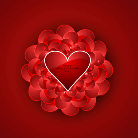 Valentine's day hearts colorful wedding card vectorのイラスト素材