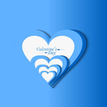 Valentine's day blue colorful heart backgroundのイラスト素材