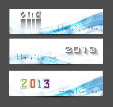 New year colorful header and banner set vector illustrationのイラスト素材