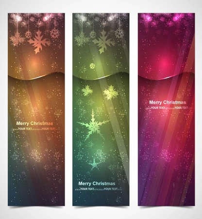 merry christmas celebration colorful header set design のイラスト素材