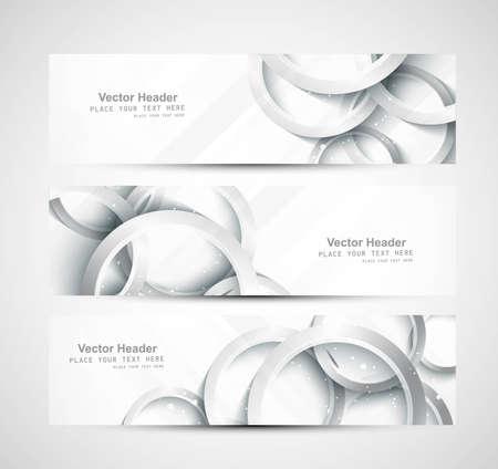 Abstract header circle whit background のイラスト素材