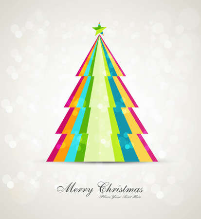merry christmas stylish tree のイラスト素材