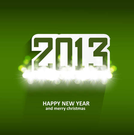 illustration of New Year 2013 green colorful celebration holiday vectorのイラスト素材