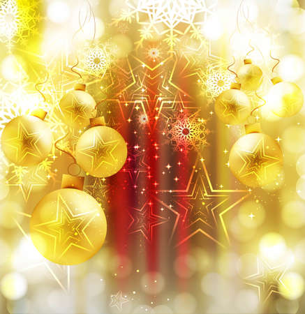 merry christmas background card colorful balls vectorのイラスト素材