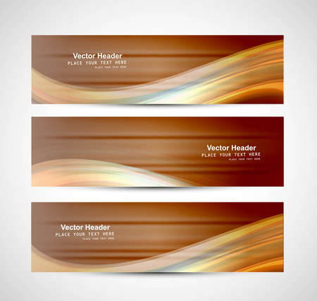 Abstract header bright colorful wave vector designのイラスト素材