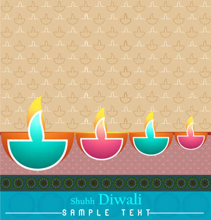 happy diwali card colorful vector background のイラスト素材