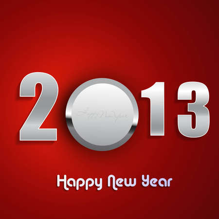  new year 2013 shiny metal colorful red background vector のイラスト素材