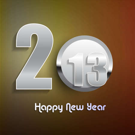  new year 2013 shiny stylish metal colorful vector designのイラスト素材