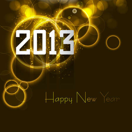 Happy new year 2013 bright colorful celebration circle vector designのイラスト素材