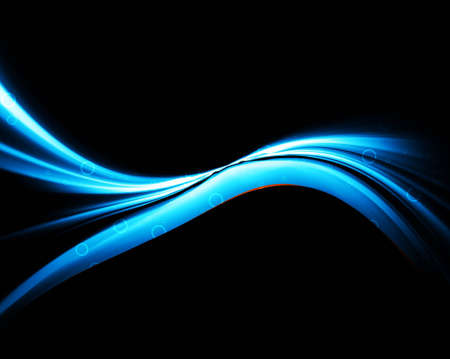 abstract shiny blue stylish wave vector designのイラスト素材