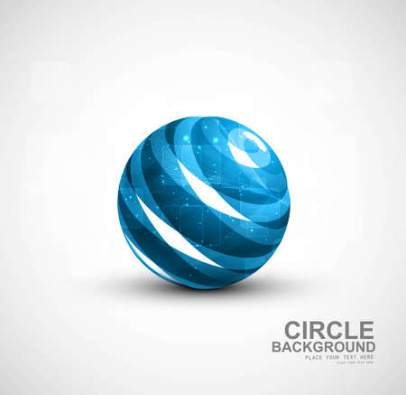 abstract blue bright colorful circle vector illustration のイラスト素材