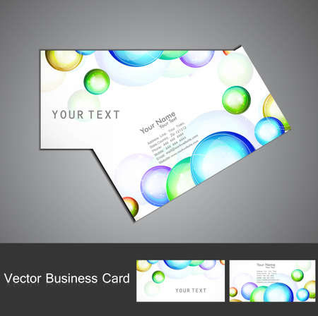 abstract colorful circle business card set design illustrationのイラスト素材