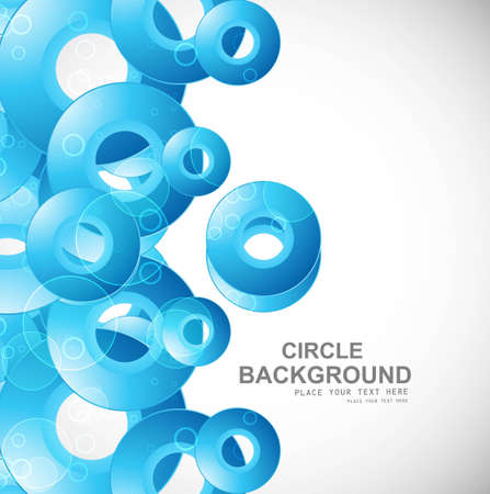 Abstract colorful blue bubbles circle vector illustrationのイラスト素材