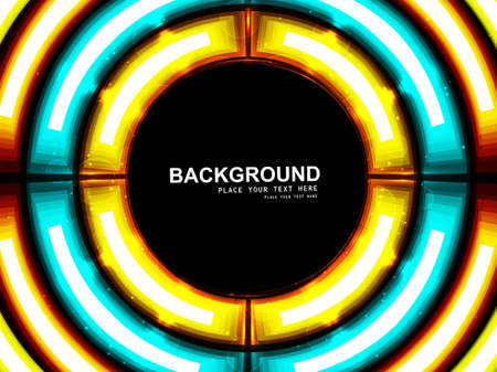 abstract black bright swirl rainbow colorful circle background vectorのイラスト素材