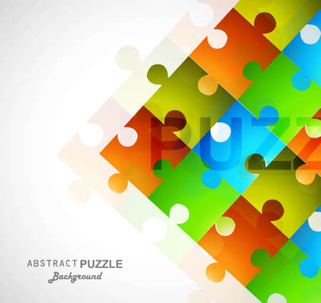 abstract colorful shiny puzzle square vector のイラスト素材
