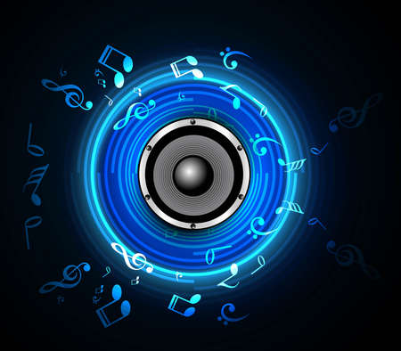 abstract Speakers blue colorful background illustrationのイラスト素材