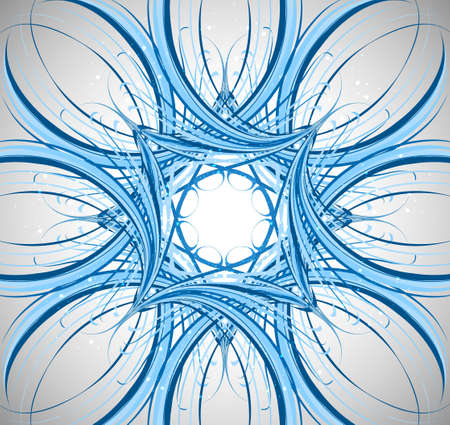 abstract colorful blue line swirl illustrationのイラスト素材