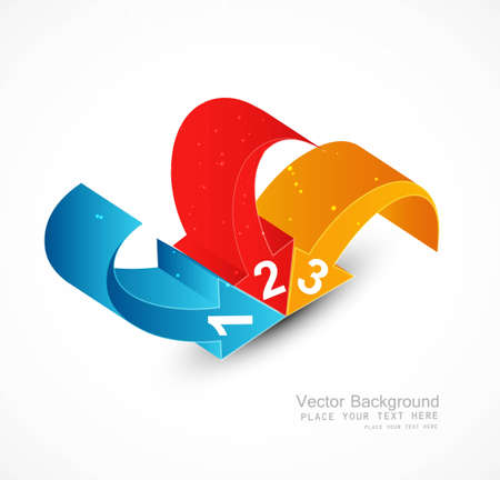 abstract numbers arrows colorful  business vector のイラスト素材