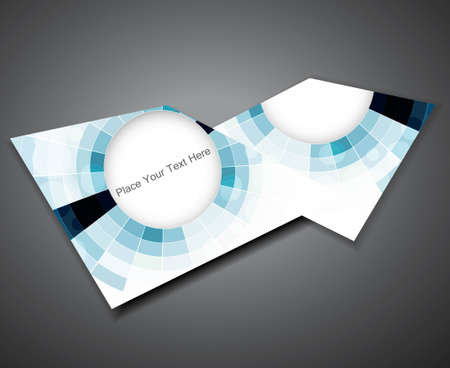 abstract blue colorful mosaic circle brochure vectorのイラスト素材