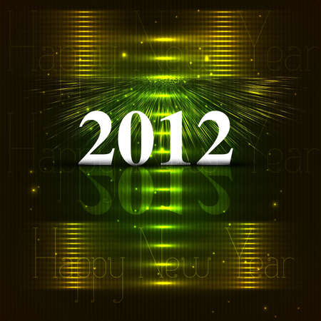 new year 2012 fantastic colorful vector のイラスト素材
