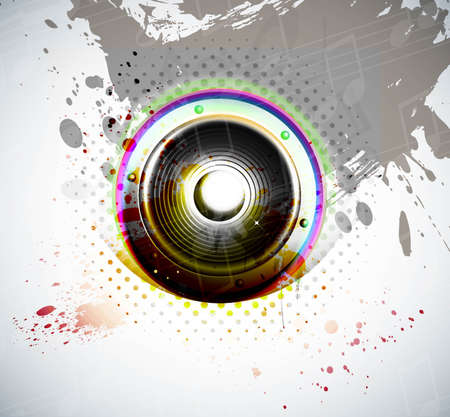 abstract colorful speaker vector design illustrationのイラスト素材