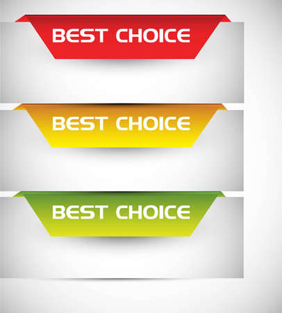 best choice Labels Stickers vector designのイラスト素材