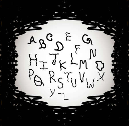 Comical Alphabet Set Vector designのイラスト素材