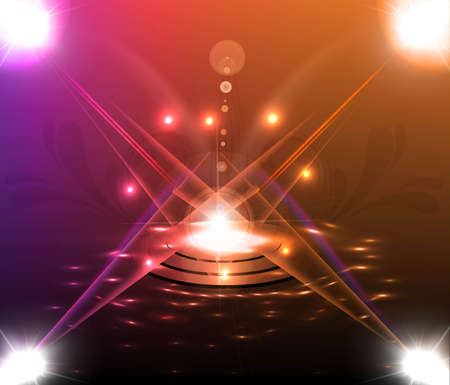 Vector Stage Spotlight shiny Laser rays のイラスト素材
