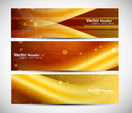 abstract colorful banners set のイラスト素材