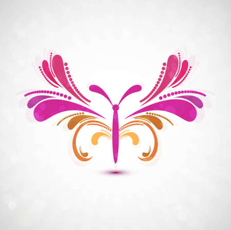 Colorful background with new butterfly Vector のイラスト素材