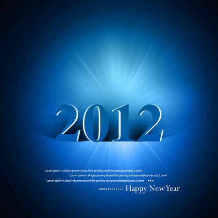 new year 2012 fantastic colorful design vector