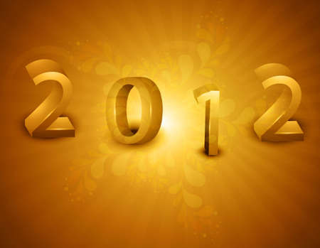 new year 2012 fantastic bright colorful vector design